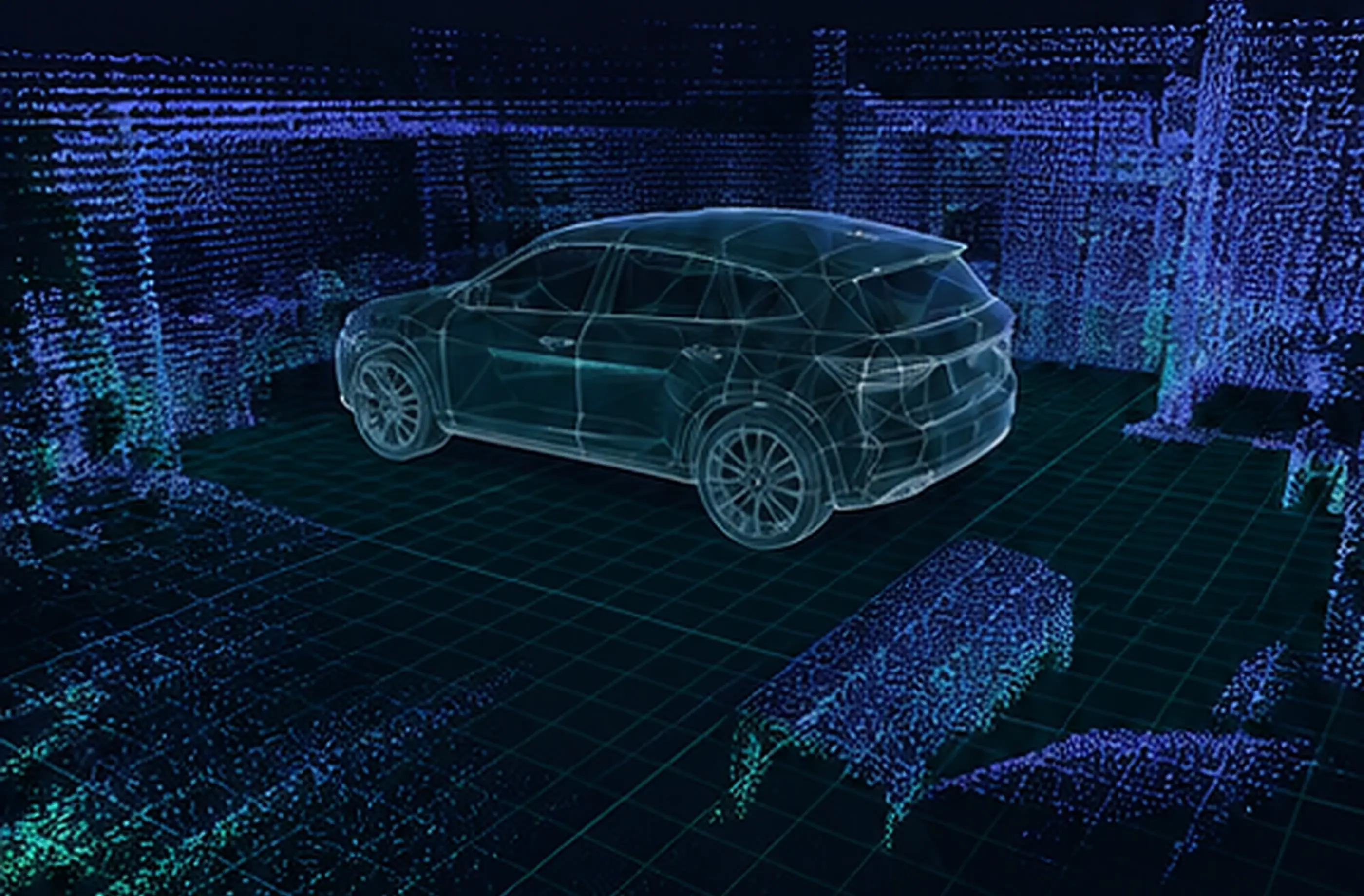 Spatial mapping prototype used to test a vehicle at real scale